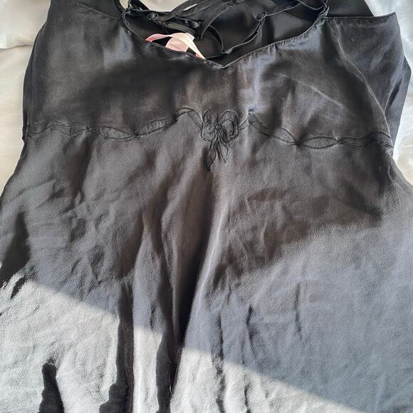 VTG Victoria Secret Y2K 90s Silky Sheer Slip Dress SZ‎ L Coquette Whimsy Goth - Picture 9 of 9